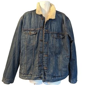 XXL Denim Coat with Sherpa interior